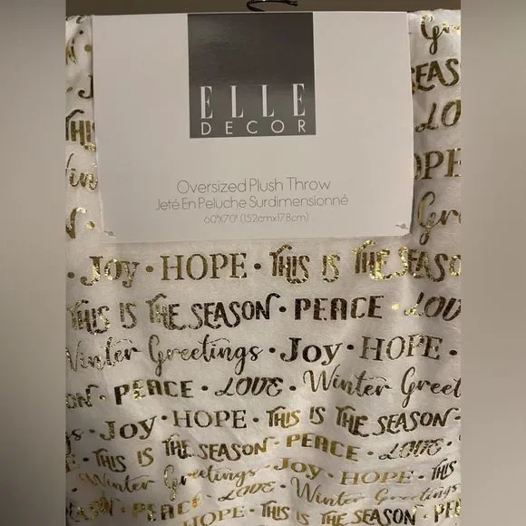 Elle Holiday Elle Decor Oversized Plush Christmas Throw Poshmark
